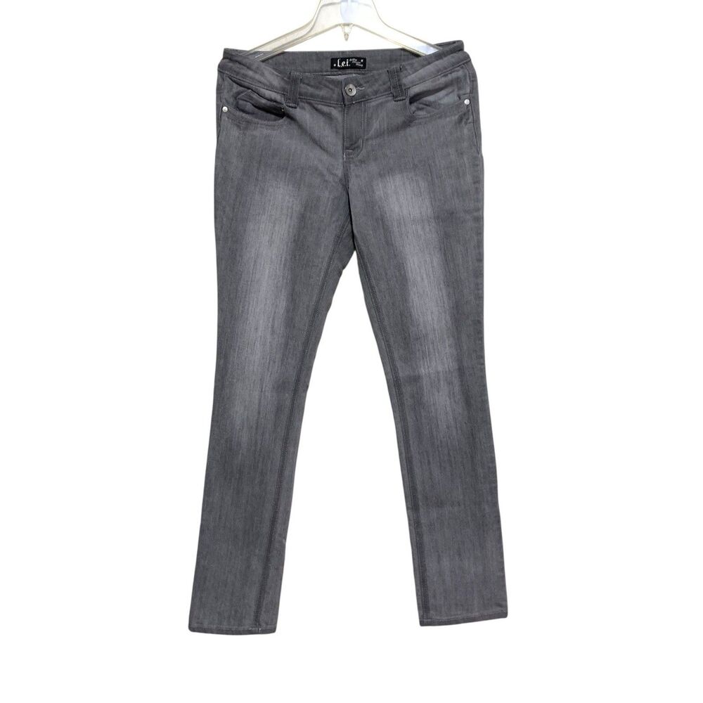 L.E.I.  Jeans Junior Size 9 Ashley Lowrise Skinny Faded Gray 5-Pocket Stretch